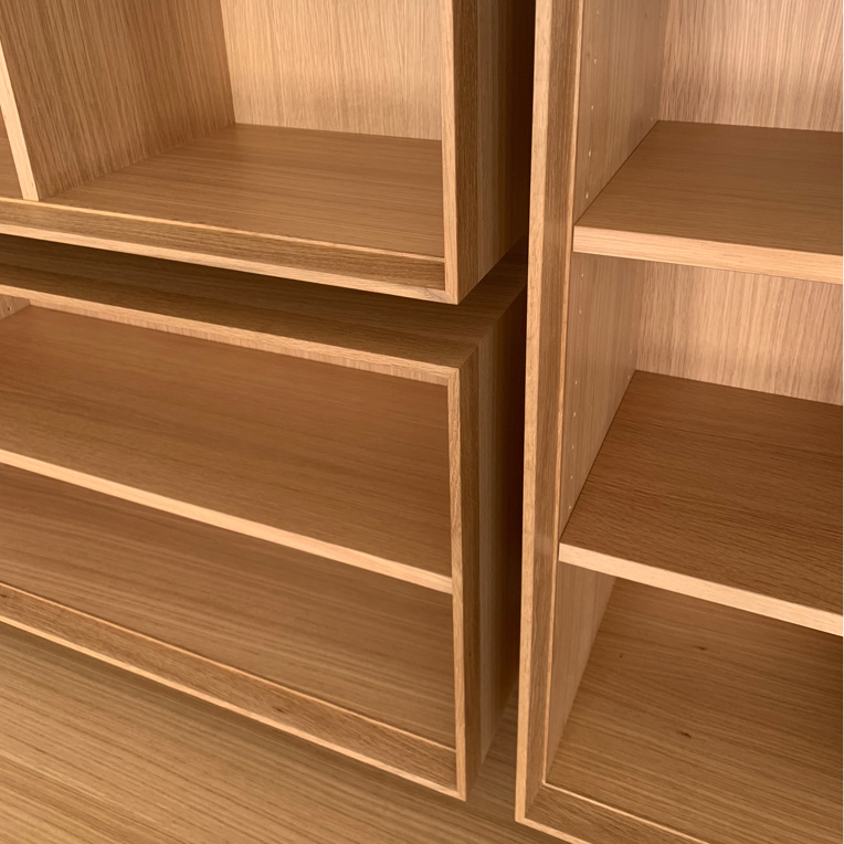 Oak wall unit detail